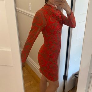 Lisa Says Gah red heart body on dress